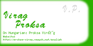 virag proksa business card